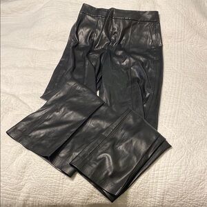 Alice + Olivia Gray and Black Leather Pants